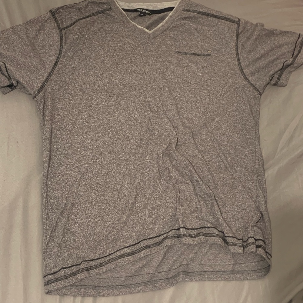Distortion grey sports tee shirt